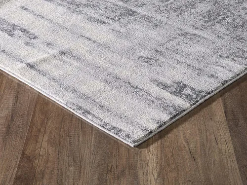 Miniatura 4 de Abani Alfombra tradicional gris y beige con patrón de goteo de 5 pies 3 pulgadas x 7 pies 6 pulgadas, colección de cuarzo, alfombra decorativa