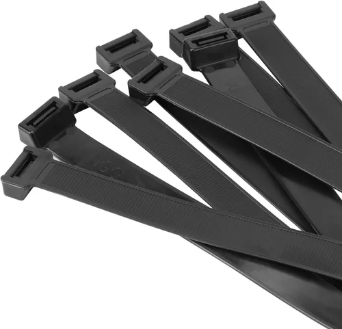 Miniatura 21 de Armpow Bridas negras de 12 pulgadas, resistentes, 80 unidades, 250 libras, ultra exclusivas, bridas de plástico fuertes, bridas grandes extra