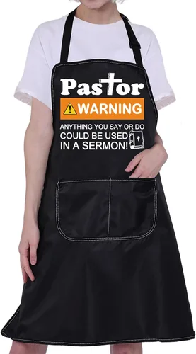 Miniatura 6 de CMNIM Delantal para pastor, regalos de agradecimiento para pastor, delantales cristianos, regalo de jubilación, para pastor, esposa, delantales