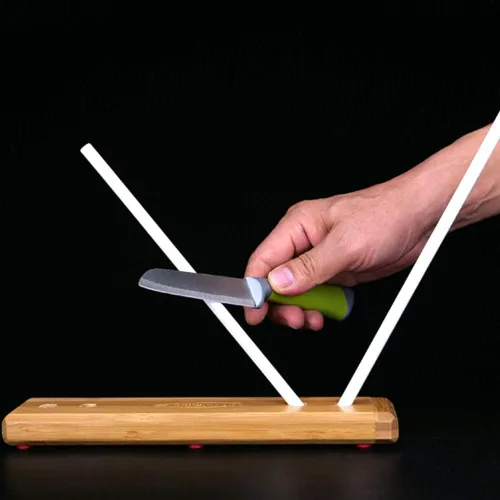 Miniatura 2 de Afilador de cuchillos de cerámica, afilador profesional de cuchillos, palillo de cerámica de 4 varillas, sacapuntas de caja de giro de cocina