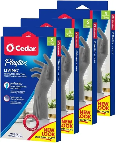 Miniatura 21 de Guantes de limpieza de goma reutilizables Playtex Living (Medianos, 12 pares), guantes reutilizables para el hogar con protección premium