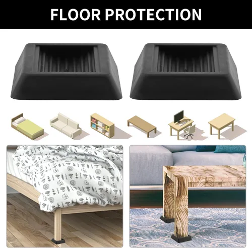 Miniatura 5 de CALIDAKA 5 tapones de rueda para muebles, almohadillas antideslizantes para muebles, tapones de cama, tapones de muebles, ruedas de silicona