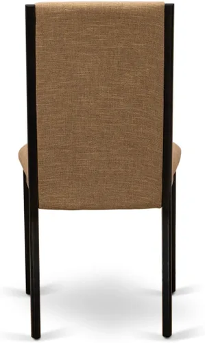 Miniatura 10 de East West Furniture ANLA3-ABK-47 - Juego de muebles de comedor de 3 piezas que contiene una mesa de cocina redonda con pedestal y 2 sillas