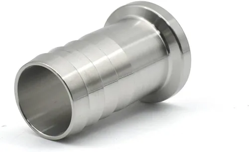 Adaptador de púas de manguera de abrazadera triple SS316L de 3/4 "con brida 0.992 in manguera sanitaria accesorio de tubería