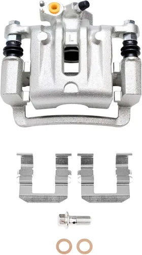 Miniatura 3 de Detroit Axle - Kit de freno trasero para Chevy Equinox Captiva Sport GMC Terrain Pontiac Torrent Saturn Vue Pinzas de freno de disco con soportes