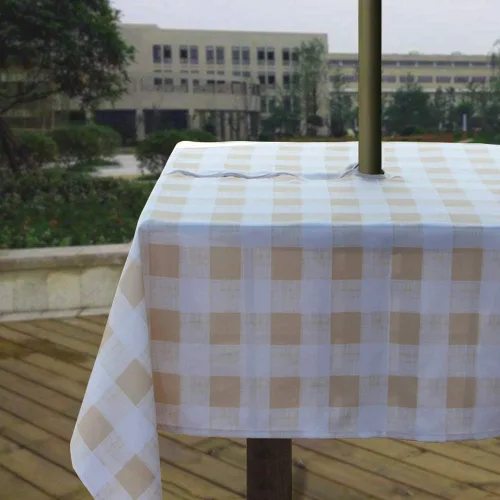 Miniatura 20 de Melaluxe - Mantel impermeable resistente a las manchas para exteriores con agujero para sombrillas y cremallera