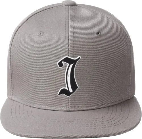 Miniatura 931 de Daxton Gorra clásica con visera de billete plano con letras del alfabeto inglés antiguo de la A a la Z