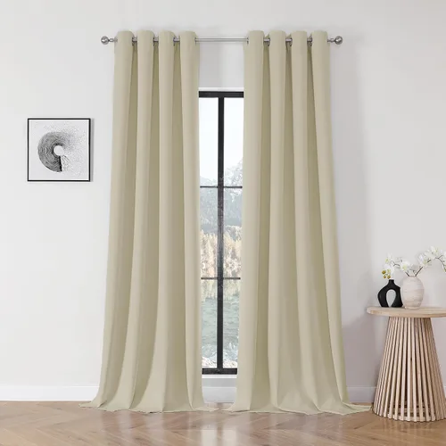 Miniatura 12 de Joydeco Cortinas opacas para dormitorio de 72 pulgadas de largo, 2 paneles de cortinas con aislamiento térmico para oscurecer la habitación