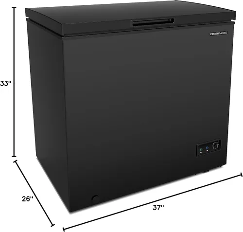 Miniatura 3 de FRIGIDAIRE EFRF7003-BLACK Congelador profundo de cofre, 7 pies cúbicos, negro con termostato ajustable removible, cesta de alambre con revestimiento