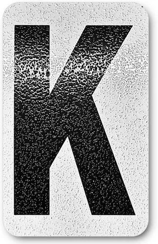 Miniatura 38 de Despegar y pegar individuales, números y letras de aluminio reflectantes, se adhiere al hormigón, madera, metal, azulejos, ladrillo, vidrio