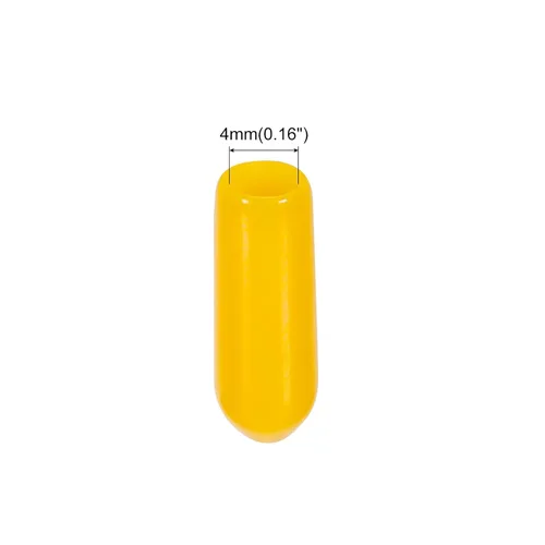 Miniatura 2 de MECCANIXITY 100 tapas de goma de 0.157 pulgadas (0.157 in), protector de rosca de tornillo de vinilo de PVC, tapas redondas para estantes de alambre