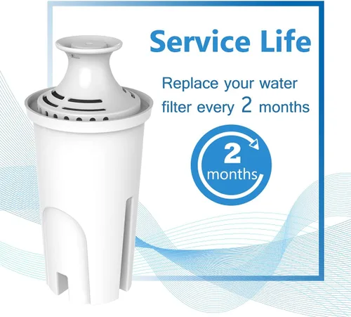 Miniatura 4 de Hiwater Repuesto para filtros Brita, jarras, dispensadores, filtro de agua certificado NSF 42, compatible con Brita Classic OB03, Mavea 107007