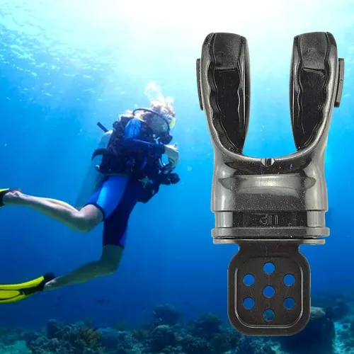 Miniatura 3 de Tookie Denpetec - Boquilla de buceo, boquilla de buceo, equipo práctico, mordida de silicona, moldeable, buceo, regulador con envoltura de corbata