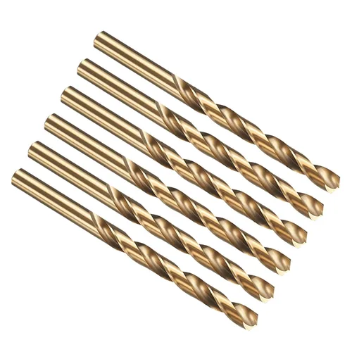Miniatura 55 de PATIKIL Broca Jobber de 0.039 in, vástago recto M35 cobalto 5% acero de alta velocidad 135° acabado dorado para metal duro de acero inoxidable - 2