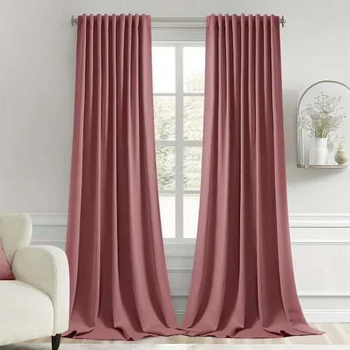 Miniatura 31 de MIULEE Cortinas opacas con pestaña trasera de 63 pulgadas de largo, juego de 2 paneles para sala de estar, dormitorio, privacidad, bolsillo