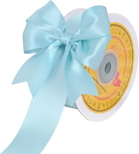 Miniatura 37 de Cinta de satén blanca antigua de doble cara de 1-1/2 pulgadas x 50 yardas, cinta de poliéster para envolver regalos, día de San Valentín, bodas