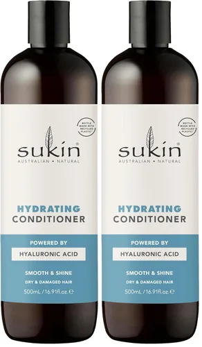 Miniatura 9 de Sukin Acondicionador hidratante, sin sulfatos, repara el cabello seco y dañado, antiencrespamiento, aroma a coco y lima, 16.91 onzas líquidas