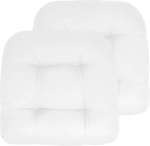 Miniatura 43 de Sweet Home Collection - Cojines para silla de patio al aire libre, cojines prémium con relleno grueso y cómodo de fibra, con tul, 19 x 19 pulgadas