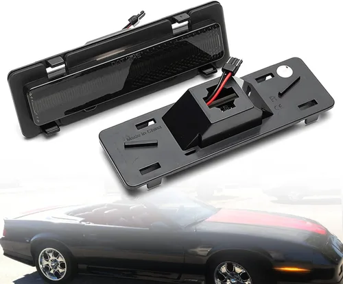 Miniatura 3 de Luces LED de posición laterales delanteras de repuesto para Chevy Camaro Euro 82-92 Lente ahumada ámbar LED parachoques de señal lateral