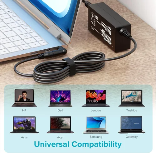 Miniatura 5 de Powseed Cargador universal para portátil de 45 W para HP Dell Acer Asus Samsung Sony Toshiba Fujitsu Gateway Delta NEC Liteon Notebook Chromebook