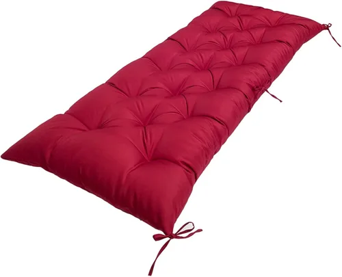 Miniatura 18 de Cojín de banco para exteriores, color negro, antideslizante, para muebles de exterior, almohadillas gruesas para sillas de patio de 40 pulgadas