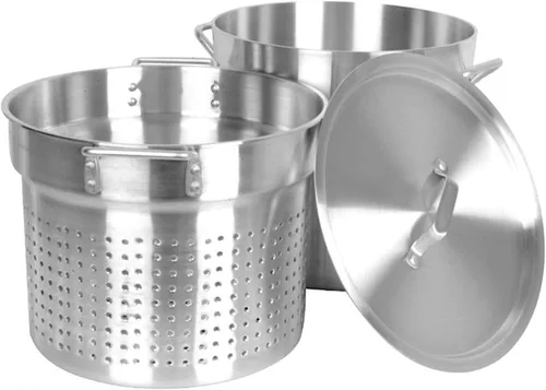 Miniatura 3 de TrueCraftware - Juego de 3 piezas de cocina de aluminio para pasta, de 12 cuartos de galón, olla multiusos para pasta con tapa de colador