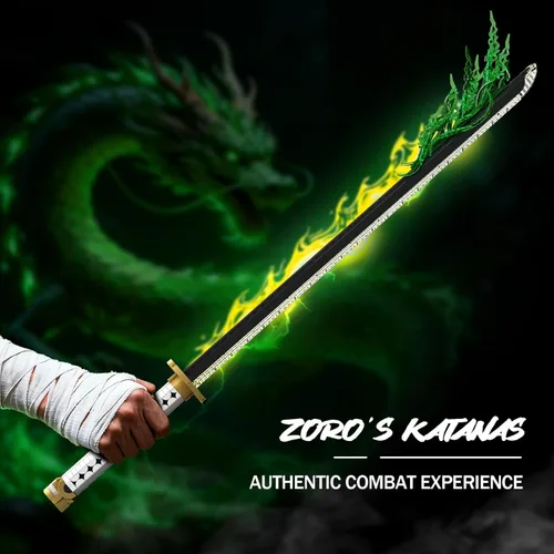 Miniatura 2 de Mould King 10258 MOC Samurai Sword Modelo de bloque de construcción, más de 1674 piezas con iluminación LED, exhibición de espada inspirada