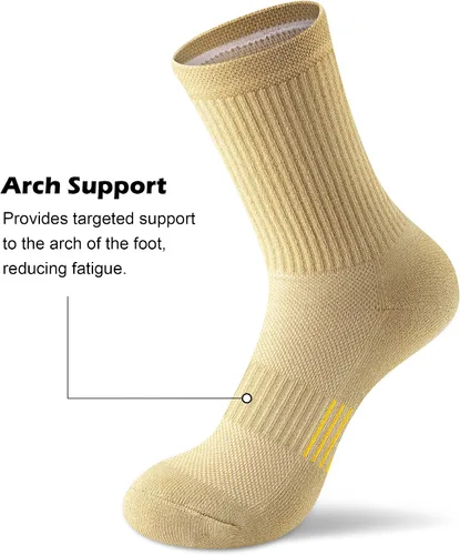 Miniatura 2 de Gonii Crew Socks Women Hiking Running Athletic Cushioned Compression Socks 5-6 Pairs
