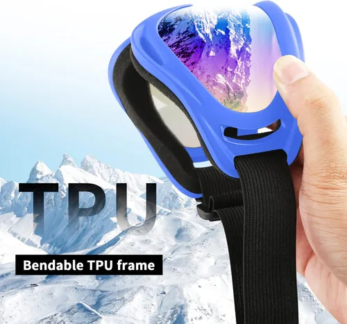 Miniatura 4 de Gafas de esquí, gafas de esquí, gafas de snowboard para hombres, mujeres, jóvenes y niños 04.blanco/azul
