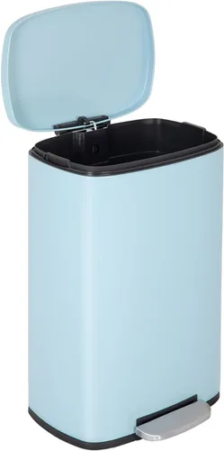 Miniatura 10 de FDW Cubo de basura de 13 galones con tapa Rosa Resistente a huellas dactilares Hecho de acero inoxidable cepillado Pedal de paso de cierre