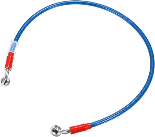 Miniatura 10 de X AUTOHAUX 31.5 in 31.5 "Longitud 0.394 in ID motocicleta freno hidráulico manguera tubo tubo 28° 0° acero inoxidable trenzado cable para ATV