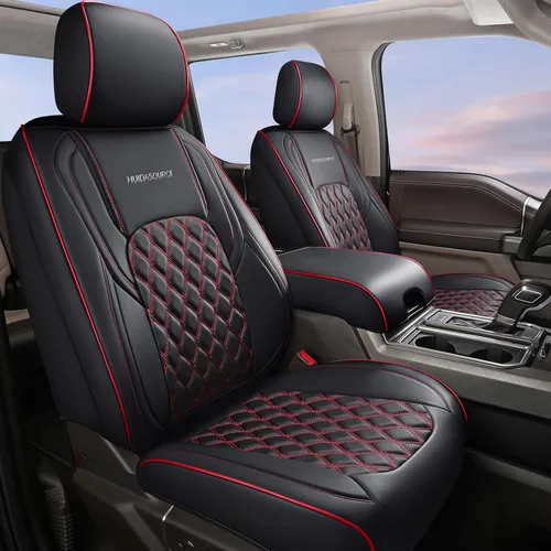 Miniatura 12 de Huidasource - Funda personalizada para asientos de automóvil, de cuero, impermeable, protector de cojines de asiento delanteros y traseros