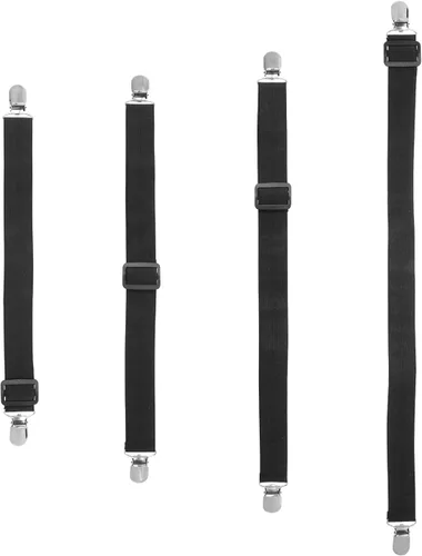 Miniatura 2 de Mini Skater Paquete de 8 tirantes para sábanas ajustables y resistentes, correas de soporte para sábanas largas para camas de tamaño individual