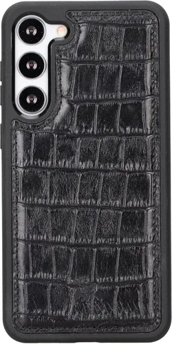 Miniatura 130 de Venito Lucca - Funda de piel compatible con Samsung Galaxy Note 10 (6,3 pulgadas), extra segura, con cubierta trasera acolchada, cocodrilo negro