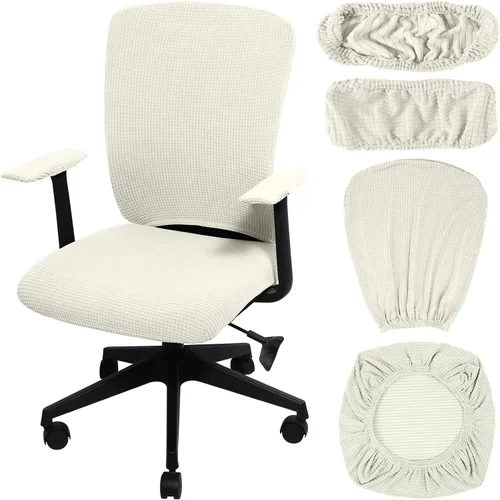 Miniatura 14 de Tallew Juego de 4 Fundas para Silla de Oficina Fundas Universales para Computadora Fundas Elásticas para Silla de Oficina Fundas para Respaldo