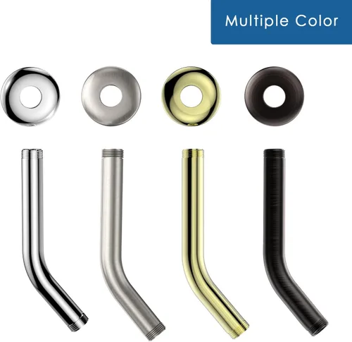 Miniatura 5 de HOPOPRO Brazo de ducha de 6 pulgadas con brida, brazo de cabezal de ducha angular de repuesto para montaje en pared para cabezal de ducha de mano