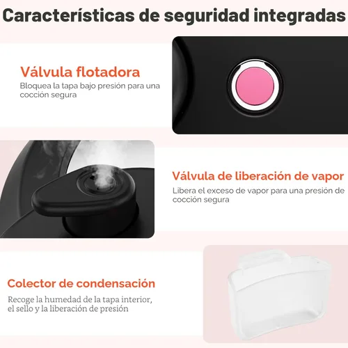 Miniatura 6 de DUMOS Olla a presión eléctrica 16 en 1, olla multicocción programable de 6 cuartos de galón con 12 ajustes preestablecidos de un solo toque, yogur