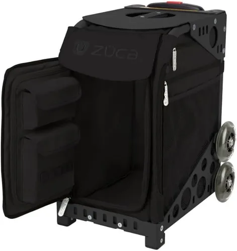 Miniatura 2 de ZUCA Sport Stealth - Bolsa de inserción deportiva y marco negro con ruedas intermitentes
