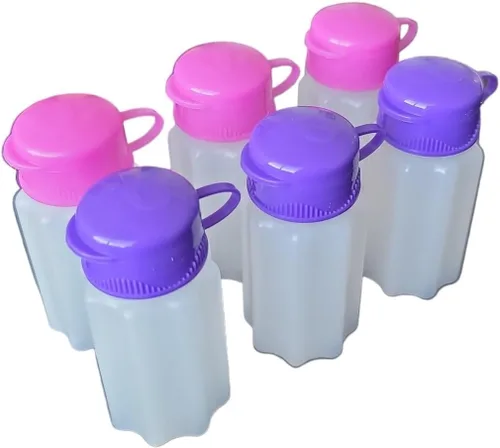 Miniatura 4 de Handy Housewares Mini salero y pimentero con tapa abatible a prueba de derrames, juego de dispensador de especias de viaje compacto y duradero