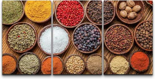 Miniatura 43 de wall26 Lienzo enmarcado para pared, juego de arte de hierbas, verduras y condimentos en madera, alimentos, fotografía cultural, realismo, paisaje