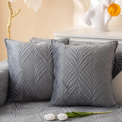 Miniatura 17 de vctops Fundas acolchadas de terciopelo súper suave para sofá y sillón, funda antideslizante para sofá seccional con patrón de hojas, forro de sofá