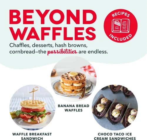 Miniatura 5 de Dash Mini Waffle Maker with Ceramic Nonstick Cooking Surface, 4 Inch Small Waffle Iron, Single Serve, Easy to Clean, Compact Breakfast Maker for