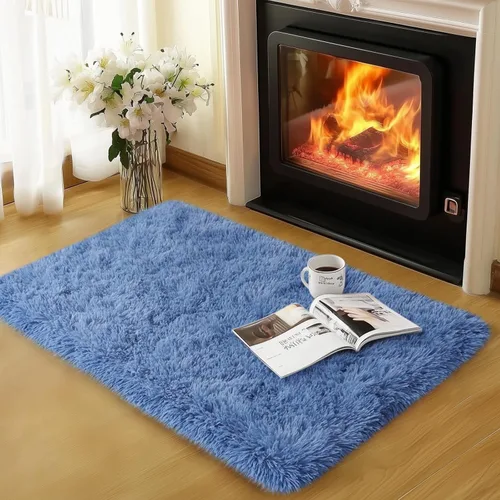 Miniatura 41 de qulint Alfombras de área de 5 x 7 pies para sala de estar, alfombra suave y esponjosa para dormitorio, alfombra de habitación de niños grandes, Gris