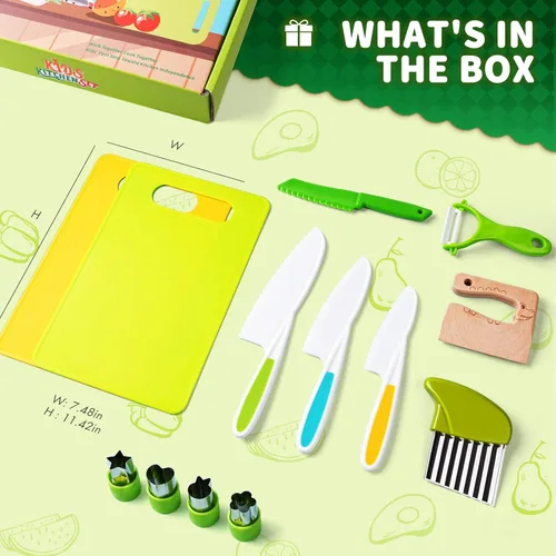 Miniatura 3 de Juguetes de cocina Montessori de 13 piezas para niños pequeños, juegos de cocina reales para niños pequeños, juego de juguetes para cocina real