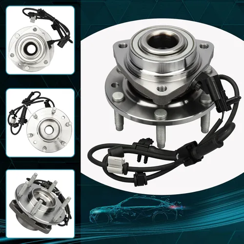 Miniatura 3 de IRONTEK 513188 RWD Buje de rueda delantera y conjunto de cojinetes para Chevy 02-09 Trailblazer (EXT); para Isuzu 03-08 Ascender; para Buick 04-07