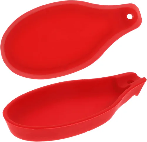Miniatura 12 de Cabilock 2 soportes de silicona para cucharas y almohadillas de almacenamiento de utensilios de cocina para estufa, sin diseño, ideal para cuchara