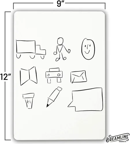 Miniatura 7 de Pizarras de borrado en seco [30 piezas de doble cara] Lapboards con revestimiento ClearWipe - Pizarras blancas pequeñas - Mini pizarras blancas de 9