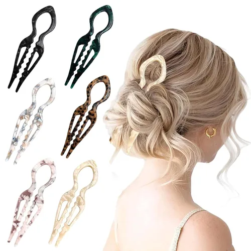 Miniatura 10 de Horquillas francesas para mujer, horquillas para el cabello mayoritario, pinzas elegantes para mujeres para recoger, moños, mecanismo de bloqueo