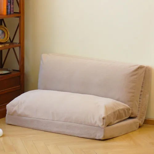 Miniatura 17 de N&V Sofá cama plegable tipo bolsa de frijoles, sofá cama plegable con relleno de espuma, incluye funda extraíble y lavable a máquina, suave forro