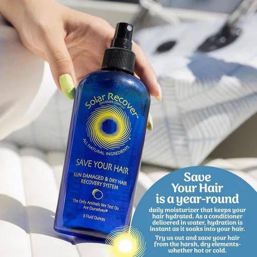 Miniatura 5 de Solar Recover Acondicionador natural para cabello dañado por el sol, spray sin enjuague (8 onzas), desenredante hidratante para cabello seco y dañado